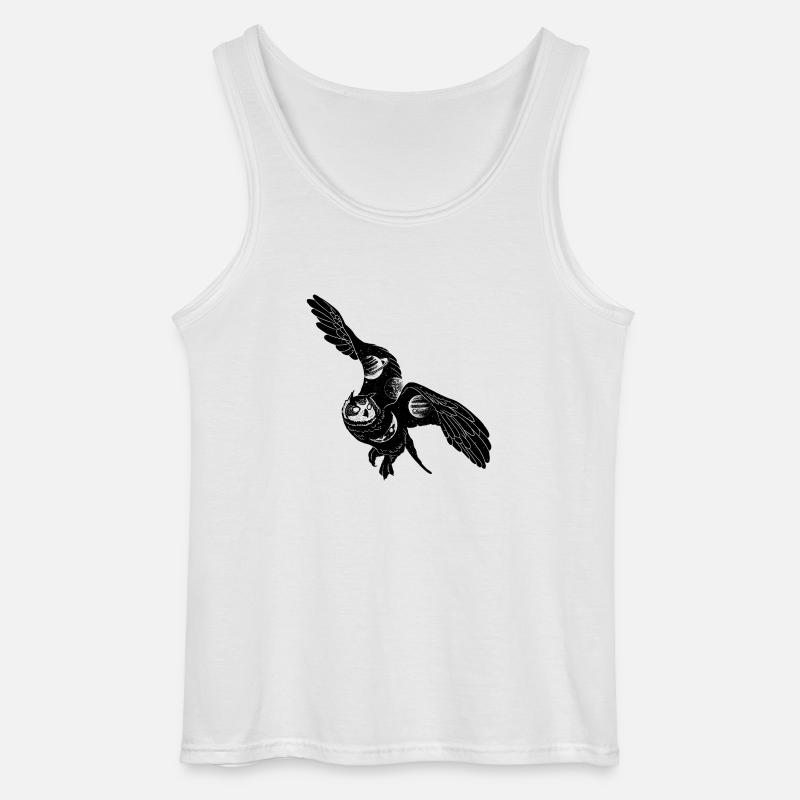 Universum Eule - Gildan Männer Tank Top - Weiß