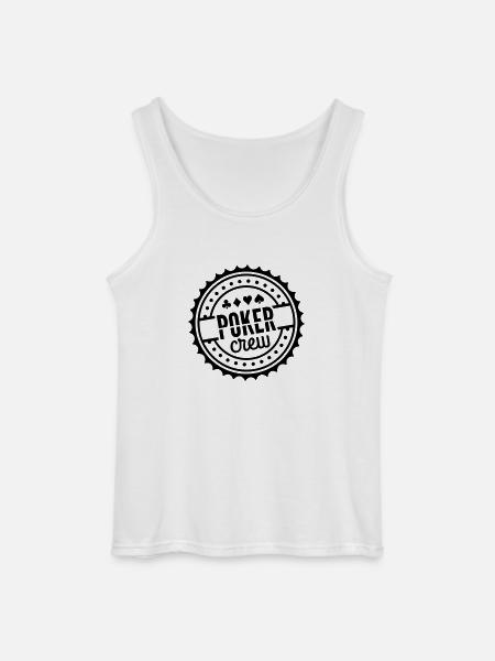 poker_crew_logo_hi1 - Gildan Männer Tank Top - Weiß