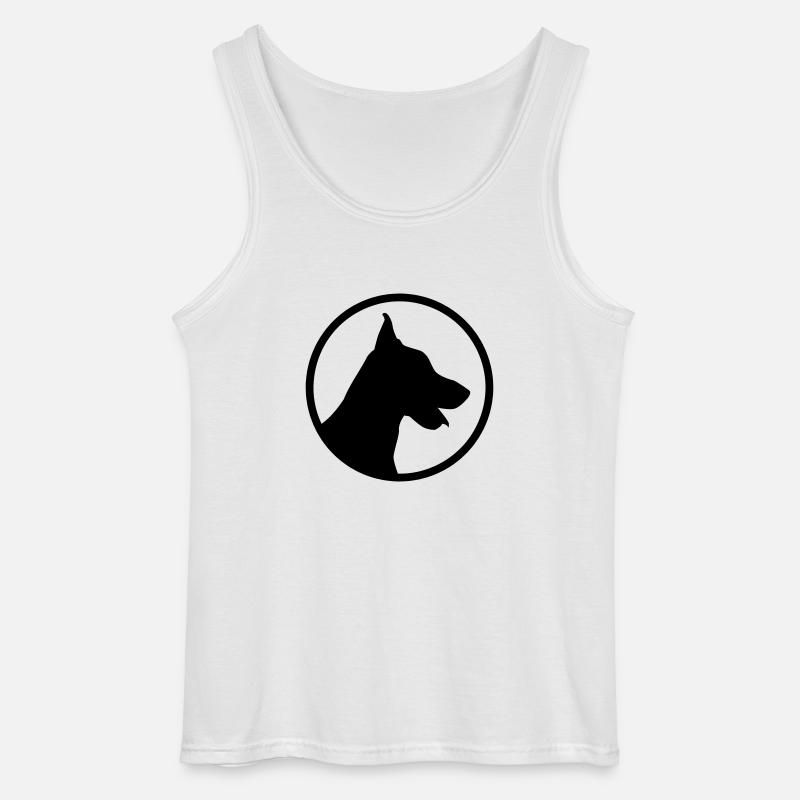 Dobermann - Gildan Männer Tank Top - Weiß