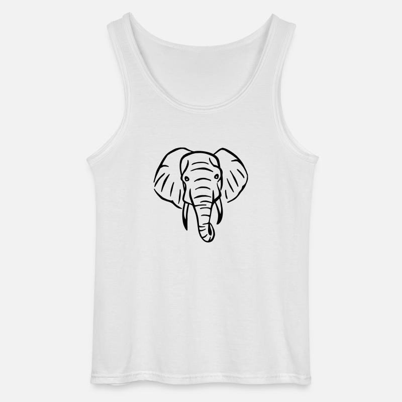 Elefant - Gildan Männer Tank Top - Weiß