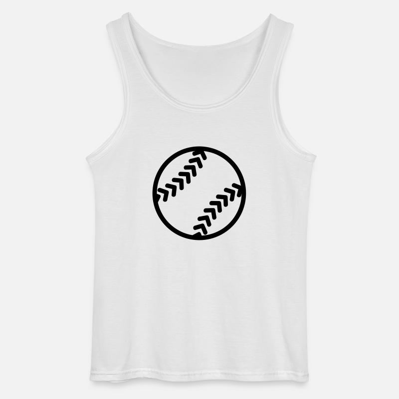 Softball - Gildan Männer Tank Top - Weiß