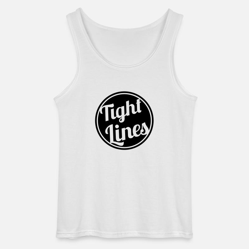 Tight Lines - Gildan Männer Tank Top - Weiß