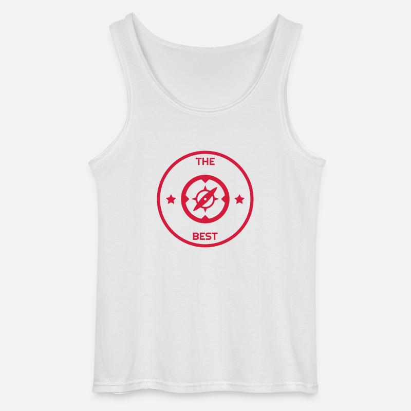 Geocaching / Geocacher / Kompass / Wald - Gildan Männer Tank Top - Weiß