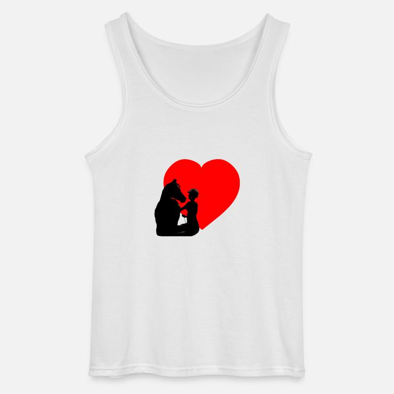 Pferd - Gildan Männer Tank Top - Weiß