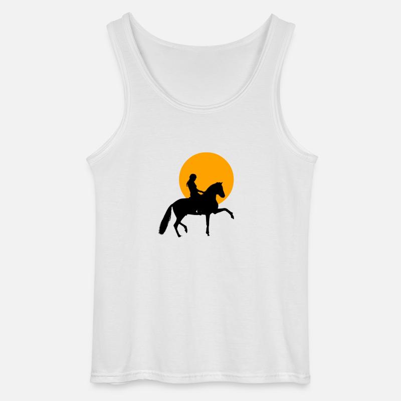 Pferd - Gildan Männer Tank Top - Weiß