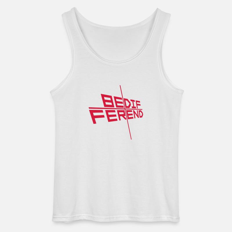 Be different Logo Design - Gildan Männer Tank Top - Weiß