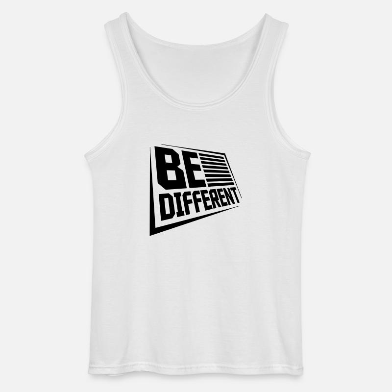 Be different Logo Design - Gildan Männer Tank Top - Weiß
