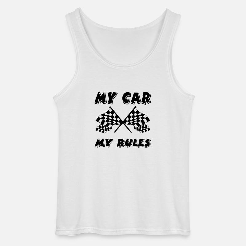 Auto - Gildan Männer Tank Top - Weiß