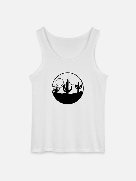 Nature Sun Desert Landscape - Gildan Men’s Tank Top - white