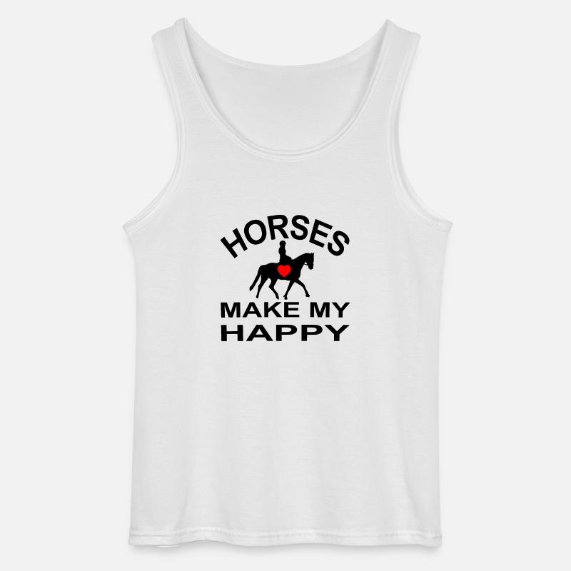 Pferd - Gildan Männer Tank Top - Weiß
