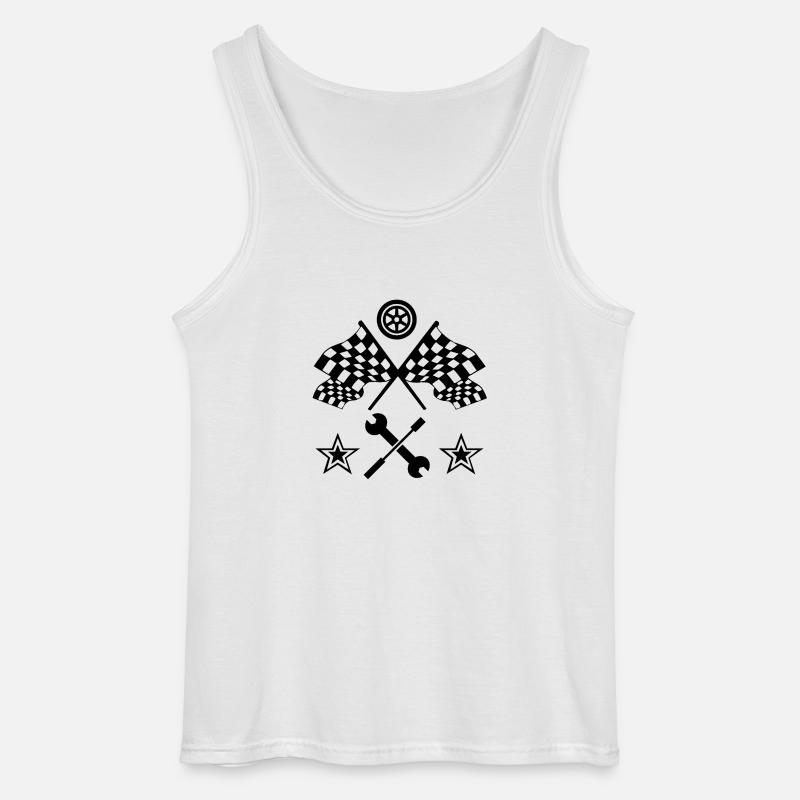 Auto - Gildan Männer Tank Top - Weiß