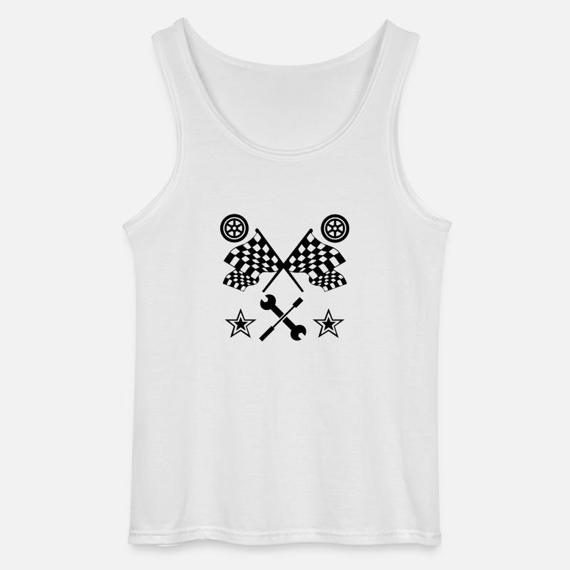 Auto - Gildan Männer Tank Top - Weiß