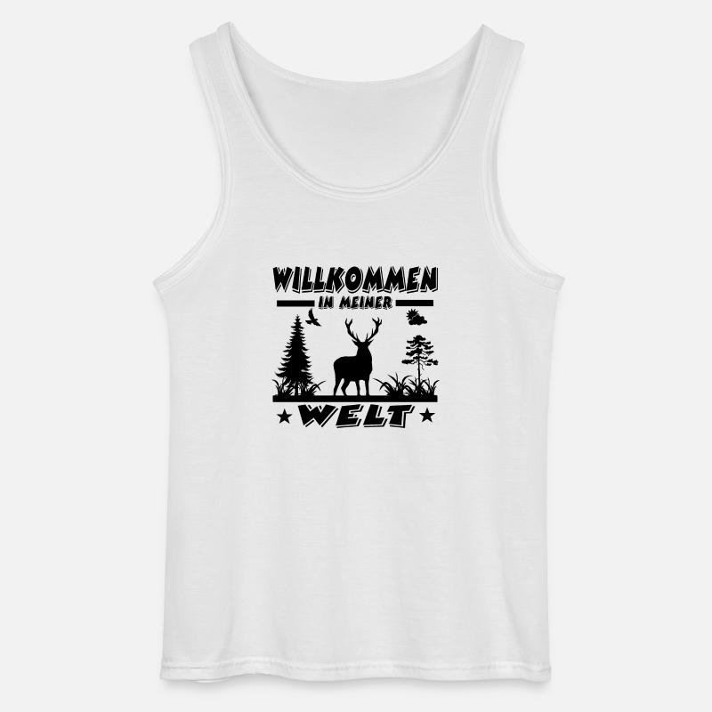 Hirsch - Gildan Männer Tank Top - Weiß