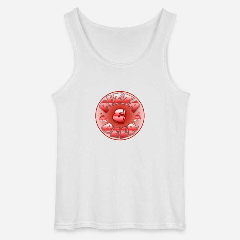 Pizza - Gildan Männer Tank Top - Weiß