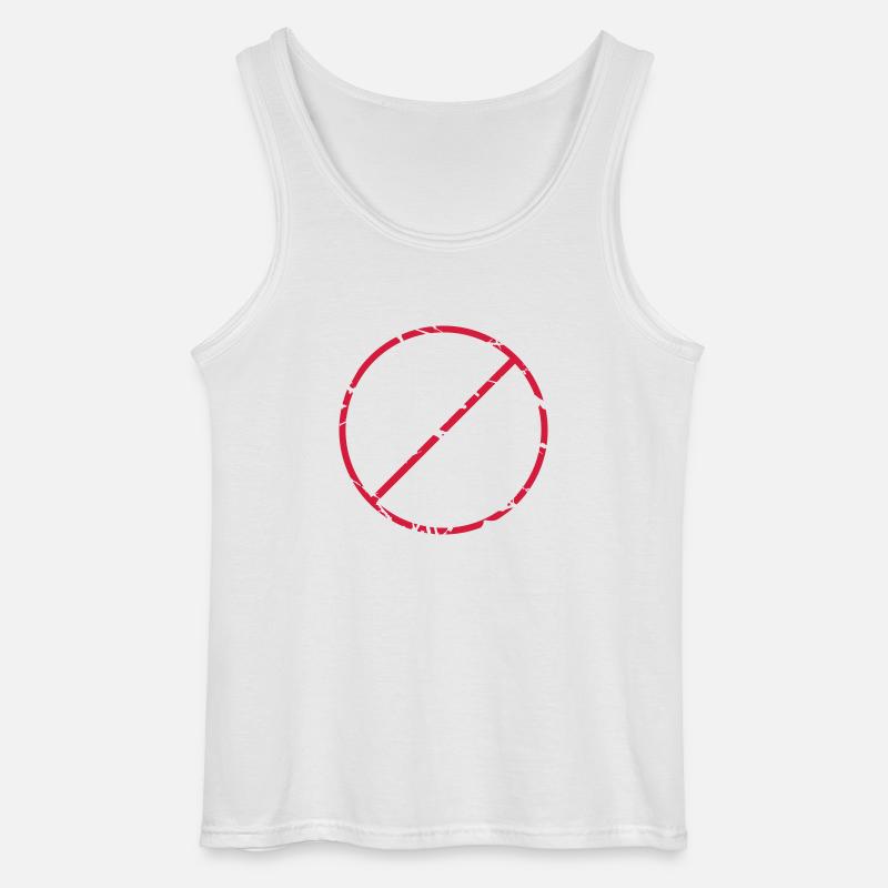 Durchgestrichen Zeichen Stop rund - Gildan Männer Tank Top - Weiß