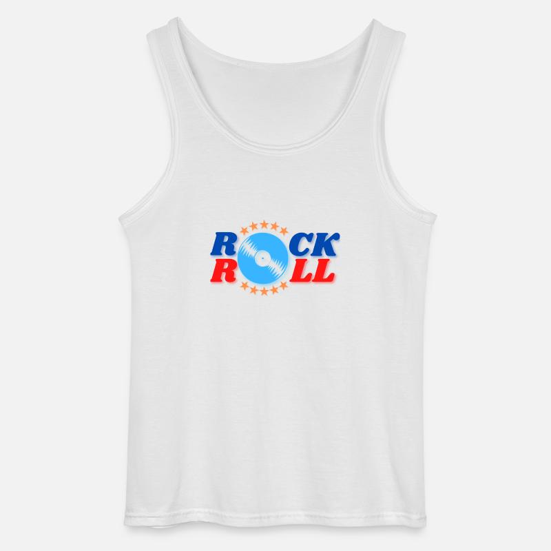 ROCK 'N' ROLL DISCO - Gildan Männer Tank Top - Weiß