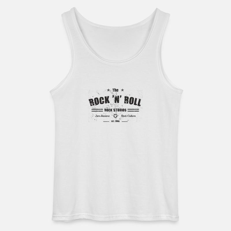 ROCK 'N' ROLL ROCK STUDIOS - Gildan Männer Tank Top - Weiß