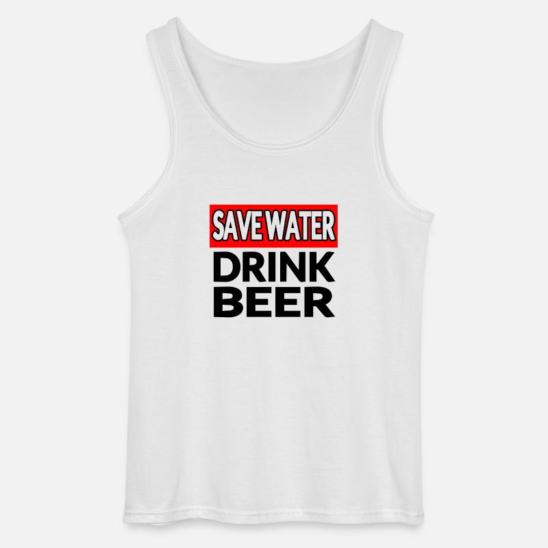 Bier - Gildan Männer Tank Top - Weiß