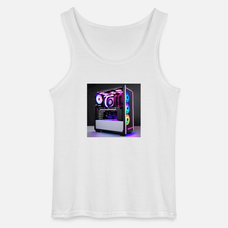 RGB Gaming PC - Gildan Männer Tank Top - Weiß
