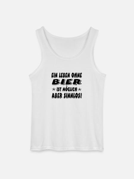 Bier - Gildan Männer Tank Top - Weiß