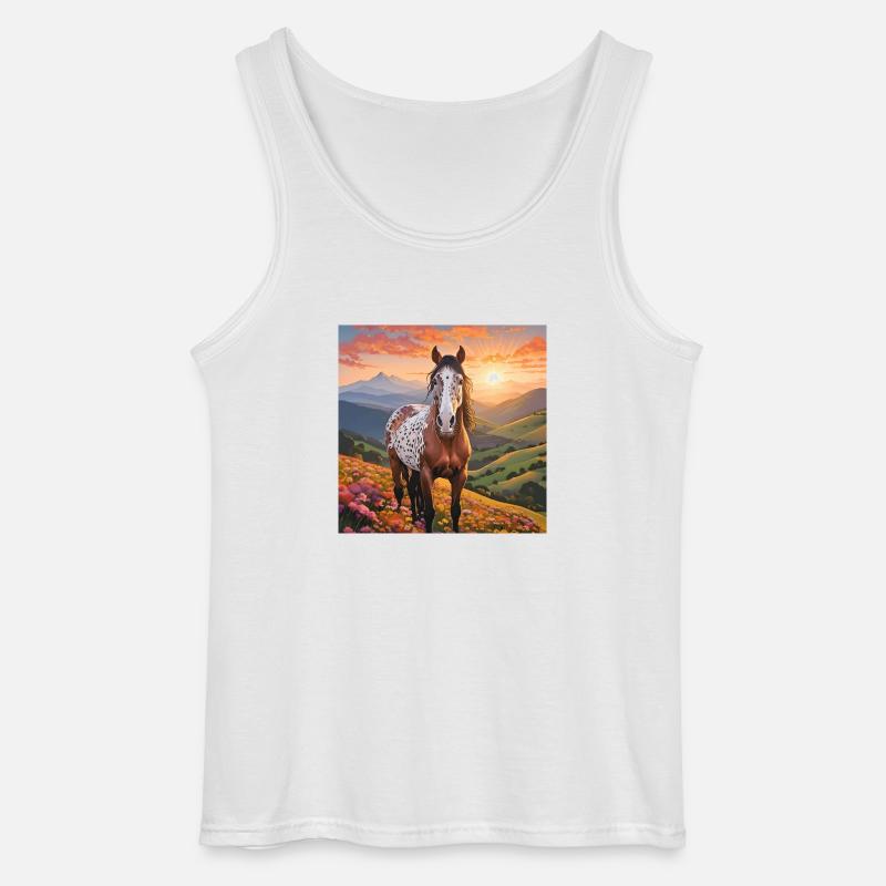 Pferdekunst - Gildan Männer Tank Top - Weiß
