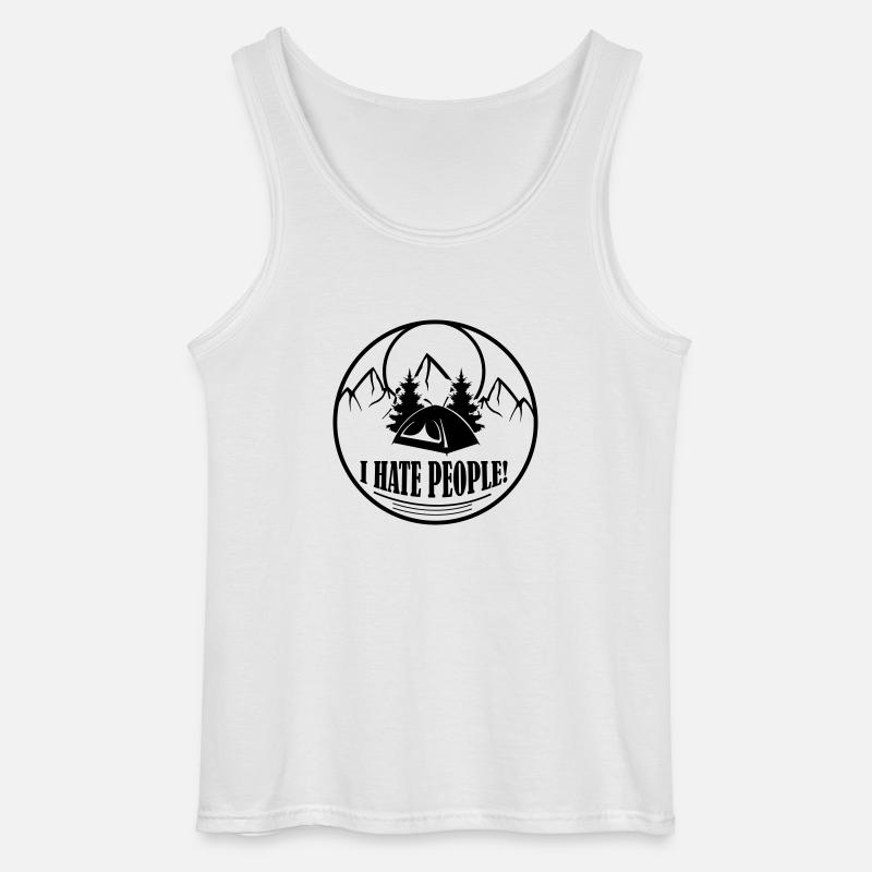 i hate people - Gildan Männer Tank Top - Weiß