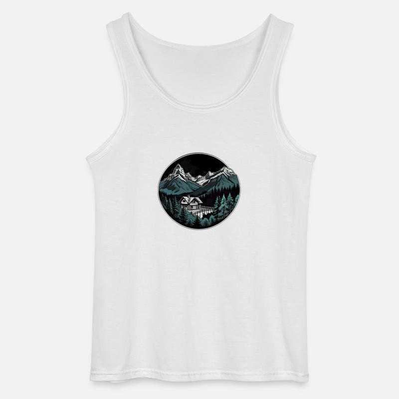 Schweizer Berge - Gildan Männer Tank Top - Weiß