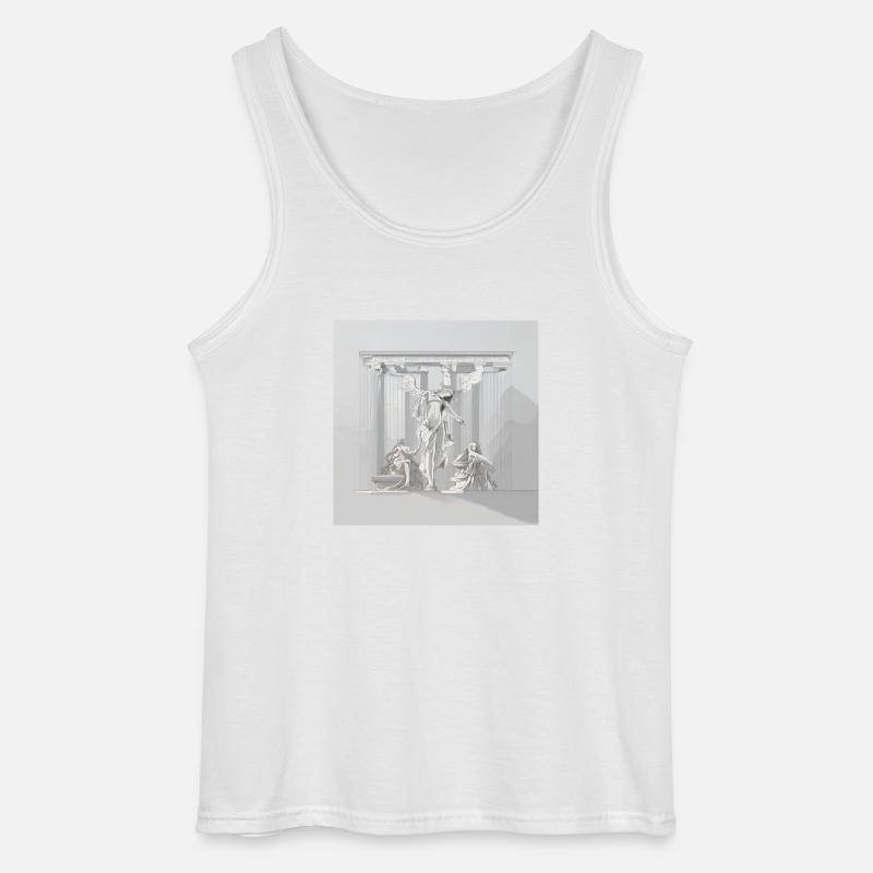 Minimalism x Mythology - Gildan Men’s Tank Top - white