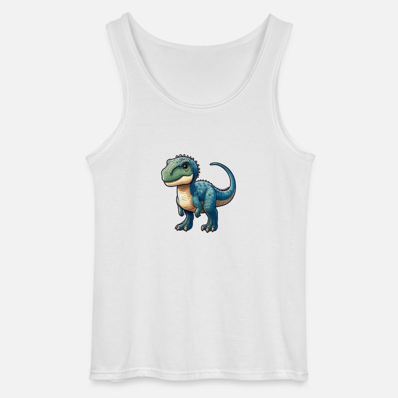 Wildtier-Dinosaurier - Gildan Männer Tank Top - Weiß