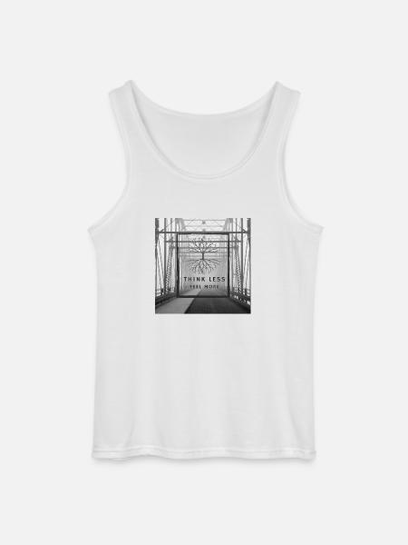 Think Less, Feel More - Gildan Männer Tank Top - Weiß