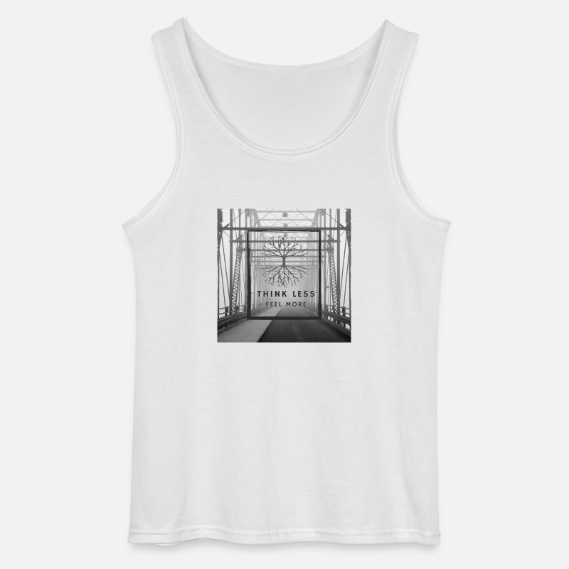 Think Less, Feel More - Gildan Männer Tank Top - Weiß