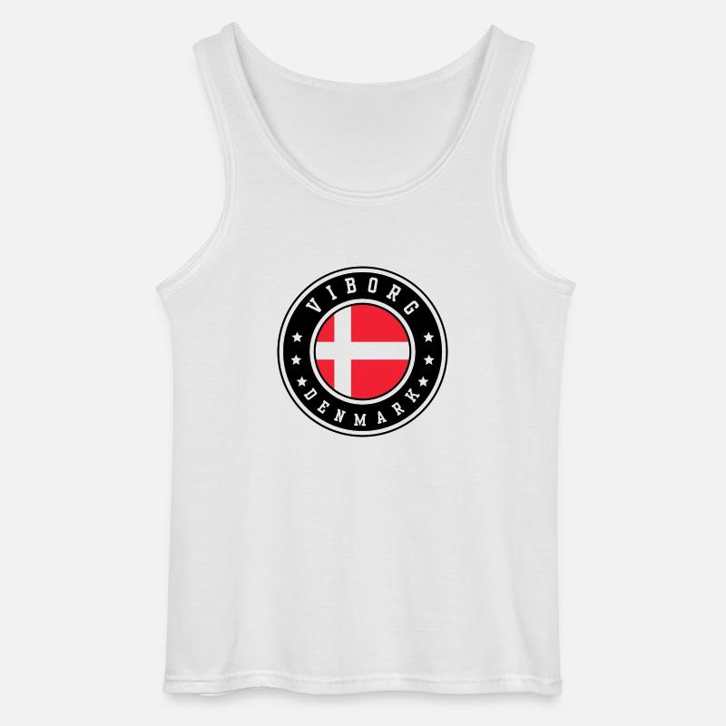 Viborg, Dänemark - Gildan Männer Tank Top - Weiß