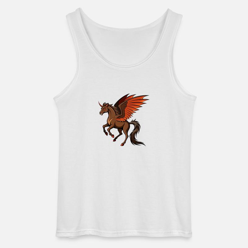 Kampfbereites Dämonenpferd - Gildan Männer Tank Top - Weiß