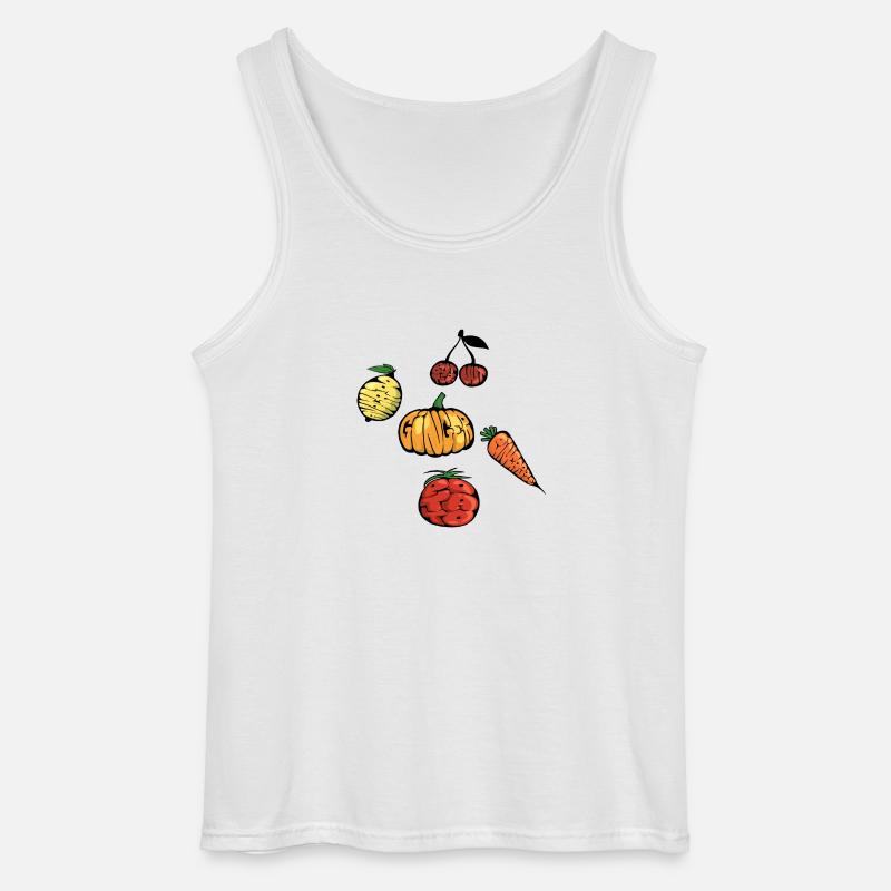 5 Obst und Gemüse - Graff - Gildan Männer Tank Top - Weiß