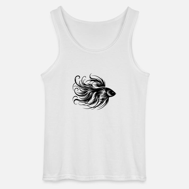 Prächtiger Kampffisch Gattung Labyrinthfisch - Gildan Männer Tank Top - Weiß