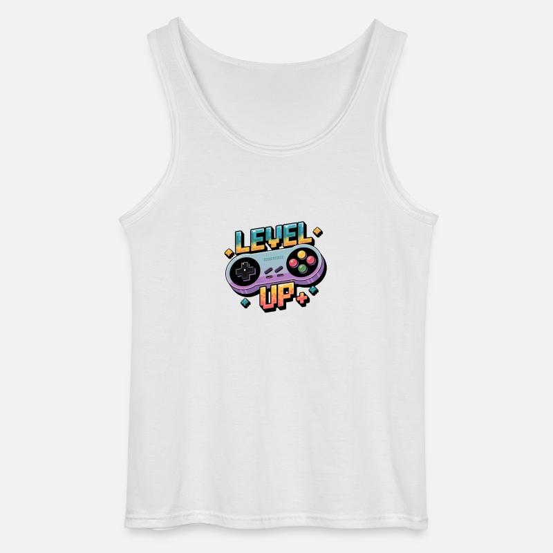 Level Up – Gaming Controller - Gildan Männer Tank Top - Weiß
