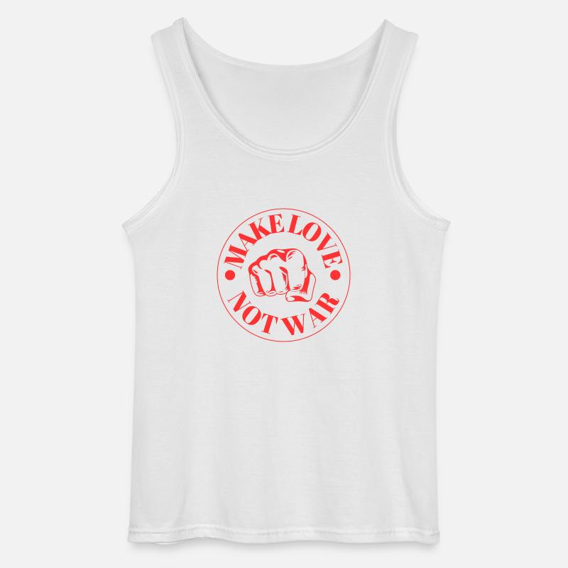 Make Love - Not War - Gildan Männer Tank Top - Weiß