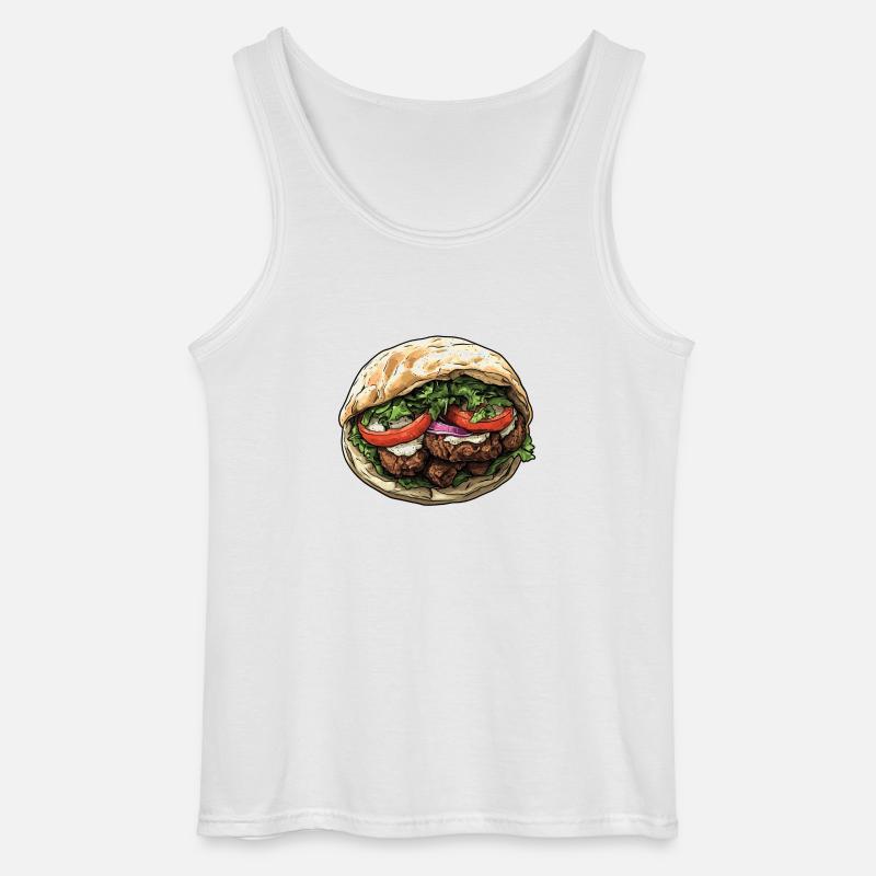 Frisch, lecker, authentisch: Falafel-Wrap - Gildan Männer Tank Top - Weiß