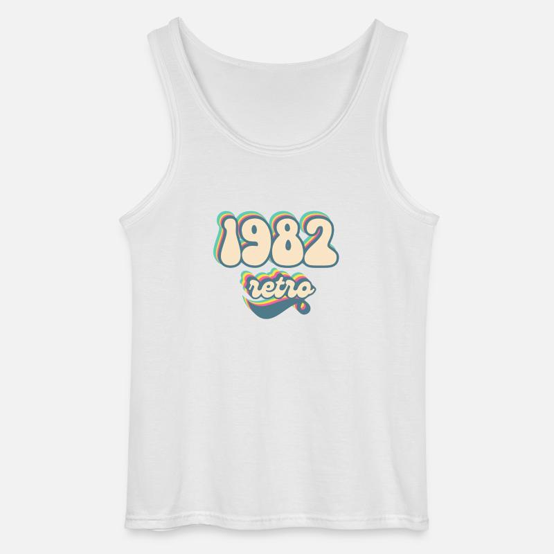 1982 Retro Geschenkidee - Gildan Männer Tank Top - Weiß