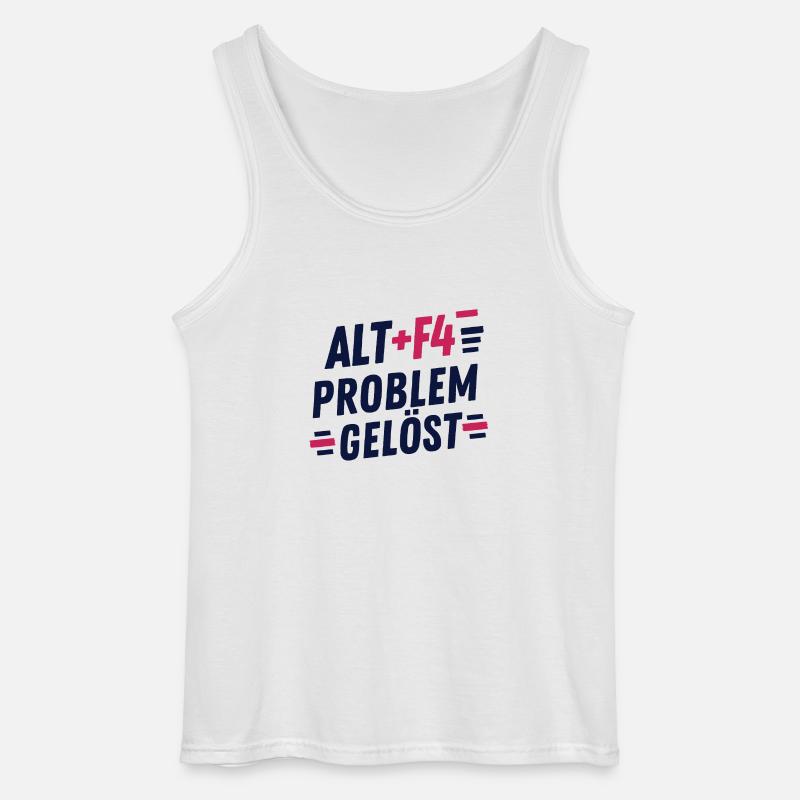ALT F4 PROBLEM SOLVED - Gildan Männer Tank Top - Weiß