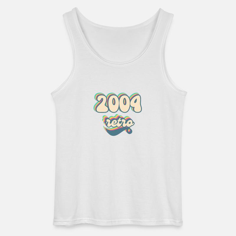 2004 Retro Gift Idea - Gildan Men’s Tank Top - white