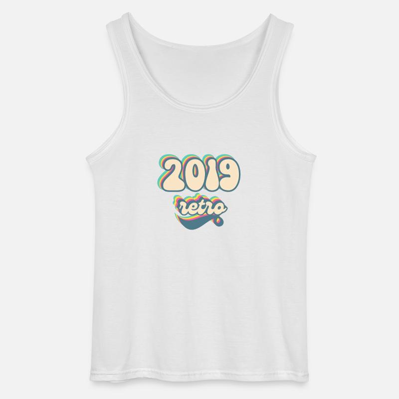 2019 Retro Geschenkidee - Gildan Männer Tank Top - Weiß