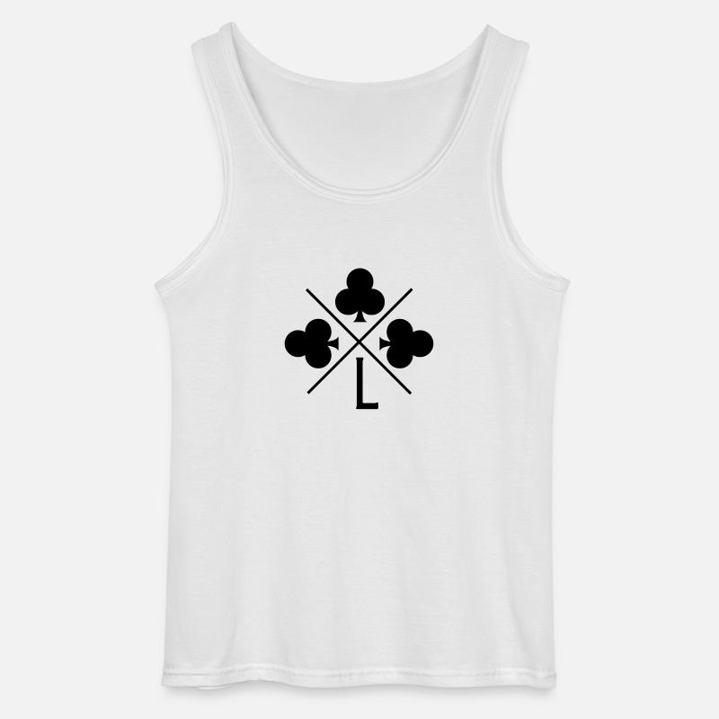 Glücksklee-Buchstabe - Gildan Männer Tank Top - Weiß