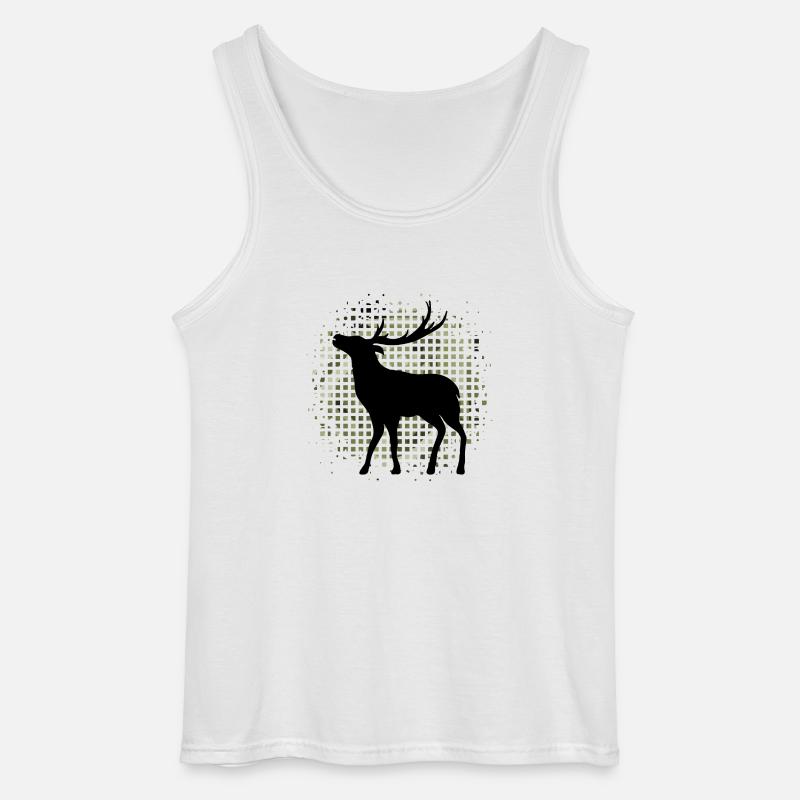 Hirsch - Gildan Männer Tank Top - Weiß