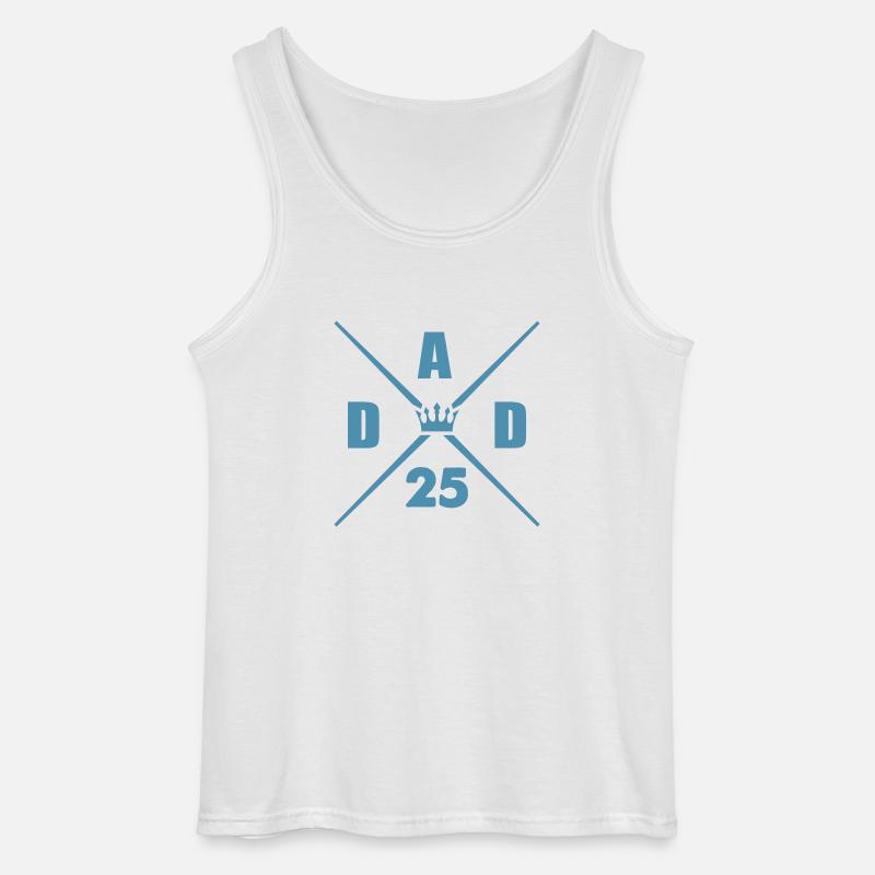dad 25 daddy - Gildan Men’s Tank Top - white