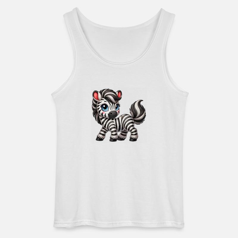 Zebra-Kind - Gildan Männer Tank Top - Weiß