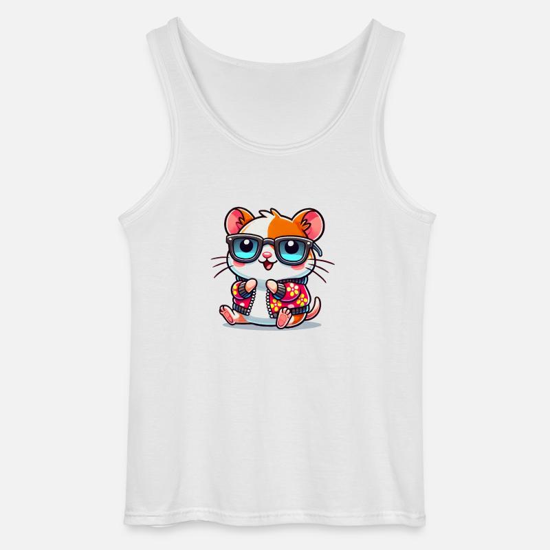 hamster comic cool - Gildan Men’s Tank Top - white