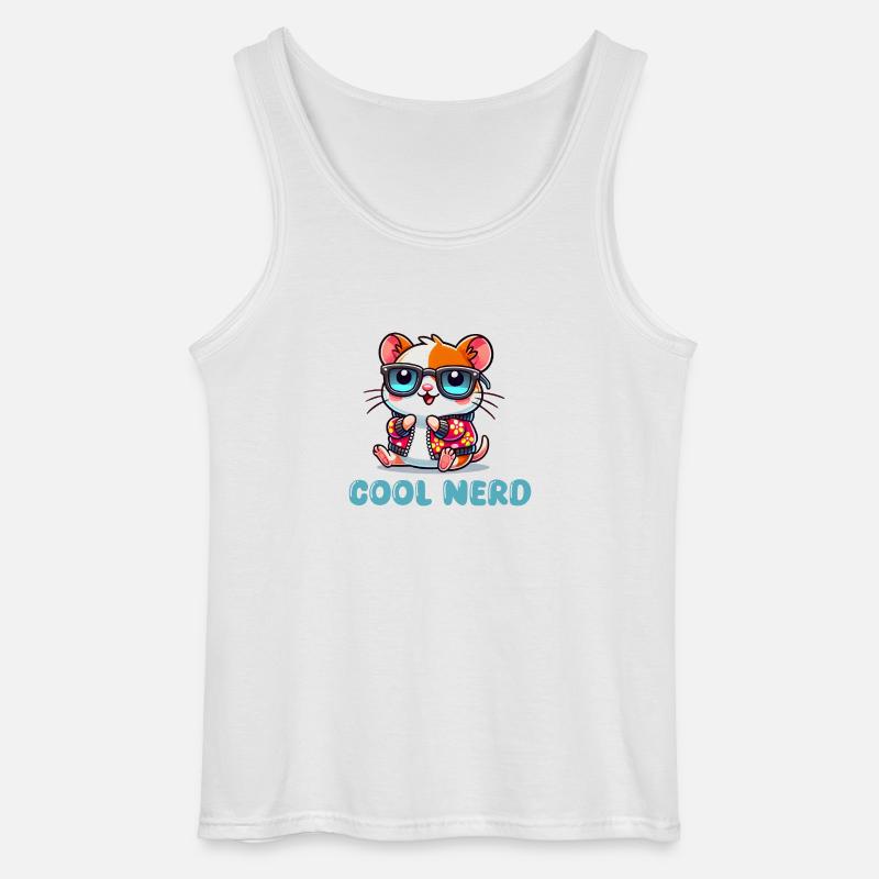 hamster comic cool nerd - Gildan Männer Tank Top - Weiß