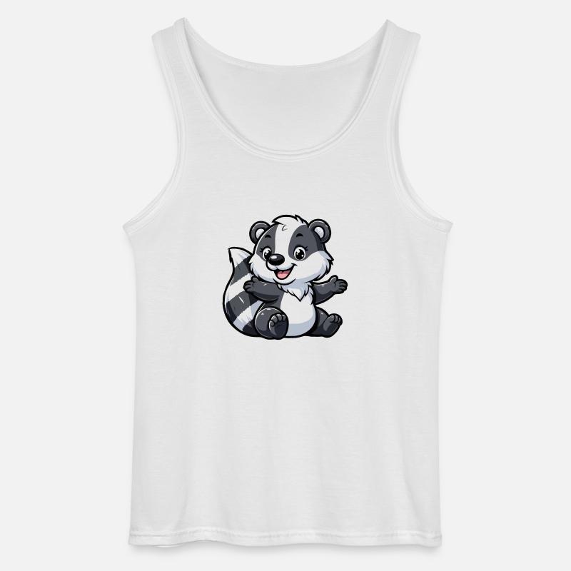 Waschbär Kind - Gildan Männer Tank Top - Weiß