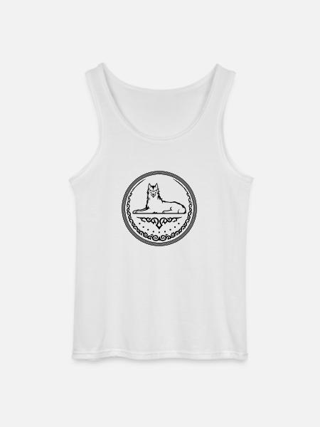 Ichkerian Wolf - Gildan Men’s Tank Top - white